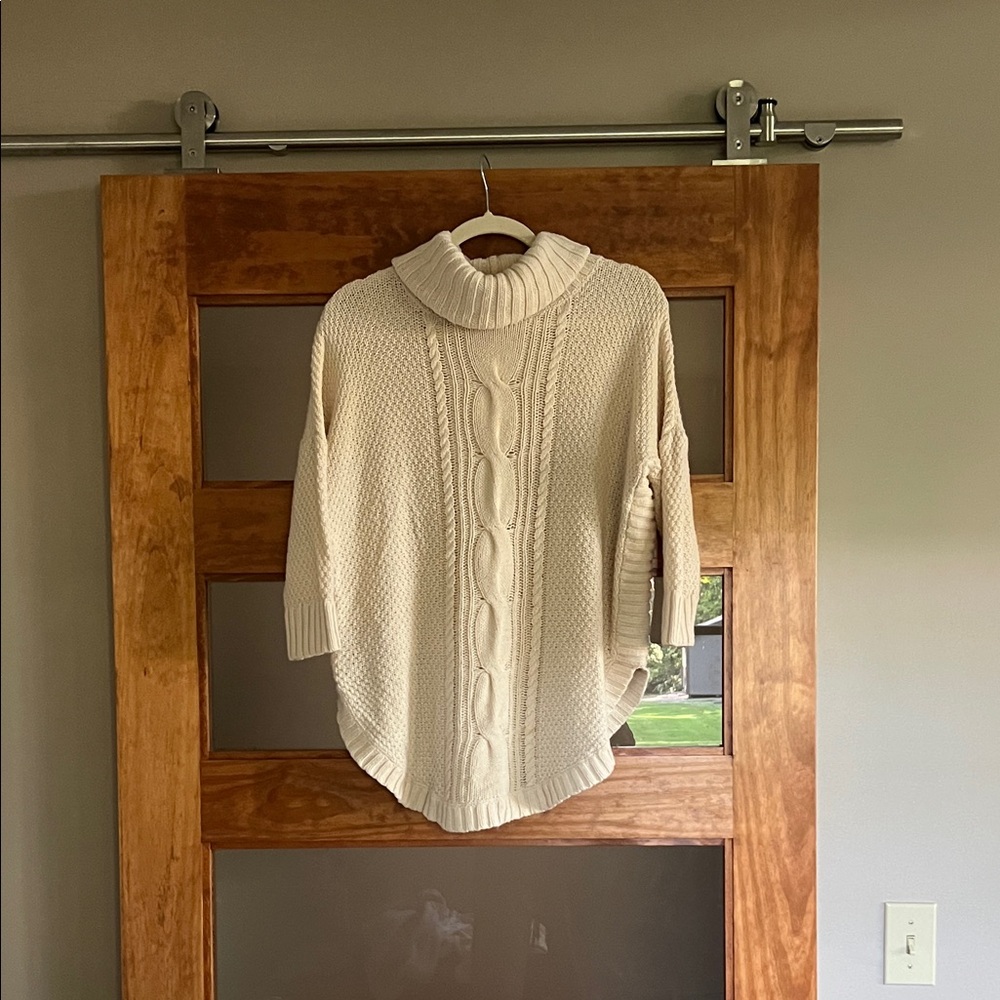 Express Cream Cowl Neck Sweater